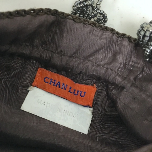 Chan Luu INDIA beaded brown black evening bag - Picture 4 of 6